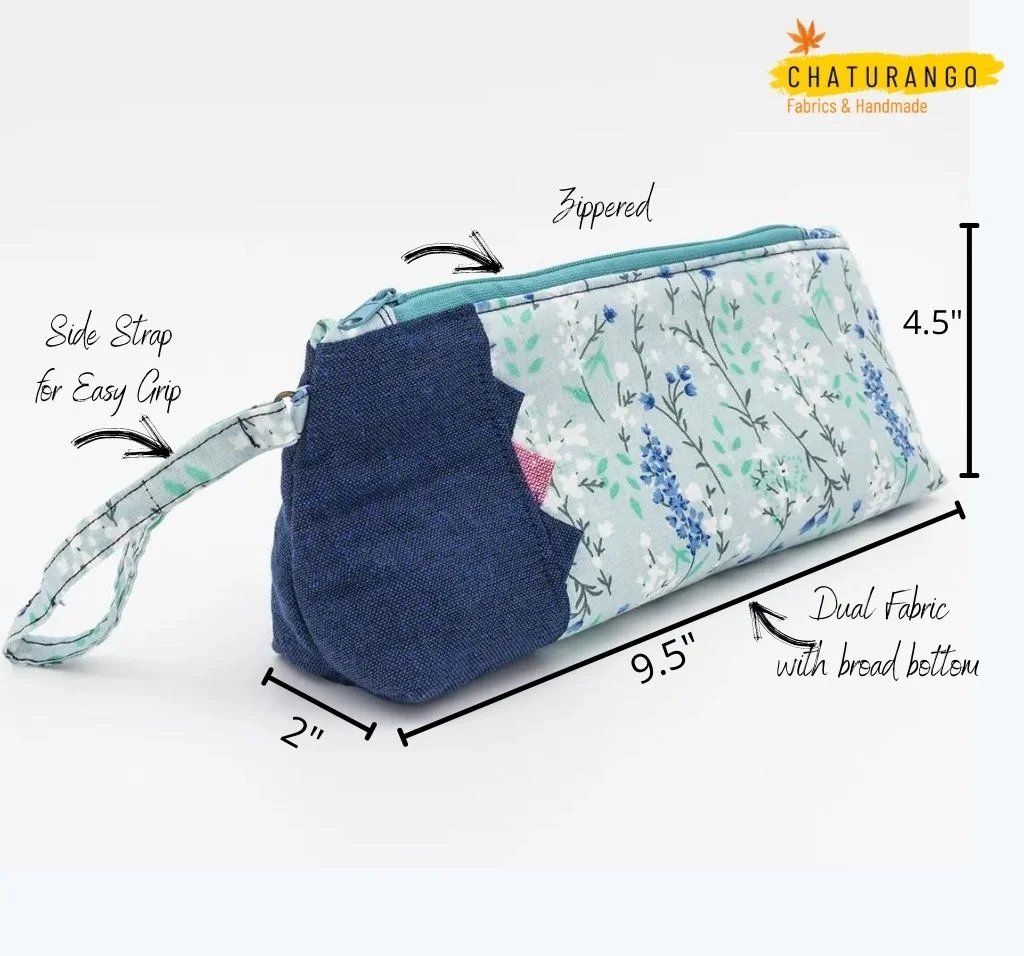 Amour Makeup Pouch for 21st Century Luxury - Dual Tone Blue 2 Amour Makeup Pouch for 21st Century Luxury - Dual Tone Blue - Image 2