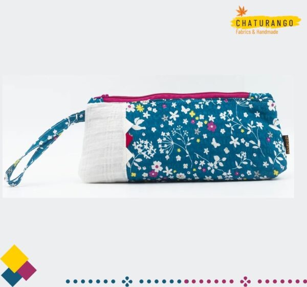 Chaturango - Buy handmade Blue Makeup Pouch and Handbags for Women Online at best price