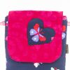 Happy Princess Purple Sling Bag for Girls - Heart Embossed - Image 5