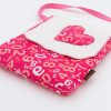 Happy Princess Pink Sling Bag for Girls - Heart Embossed - Image 3