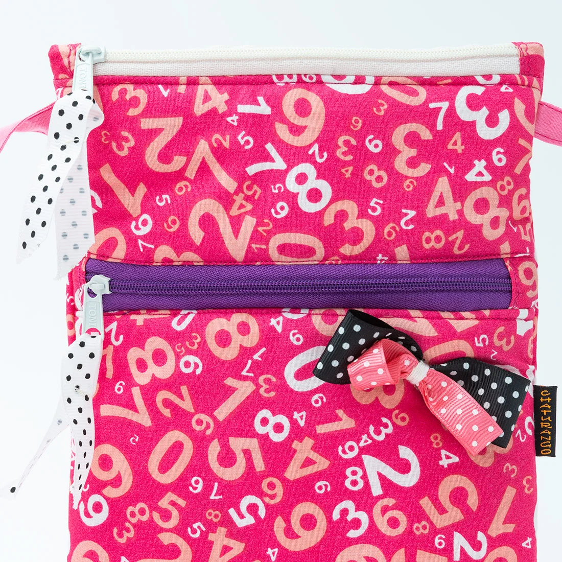 Happy Princess Pink Sling Bag for Girls - Numerals Printed - Image 5
