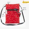 Happy Princess Red Sling Bag for Girls Text Printed - Image 2
