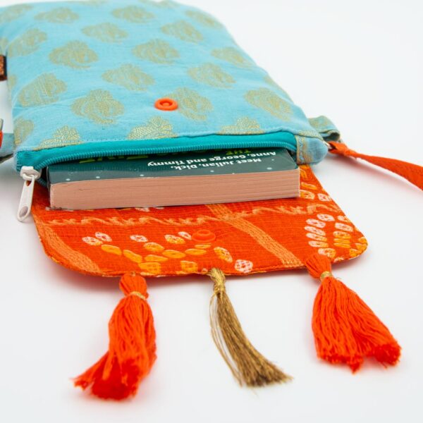 Orange Blue Sling Bag 4 1 https://chaturango.com/brocade-sling-bag-for-women-blue/