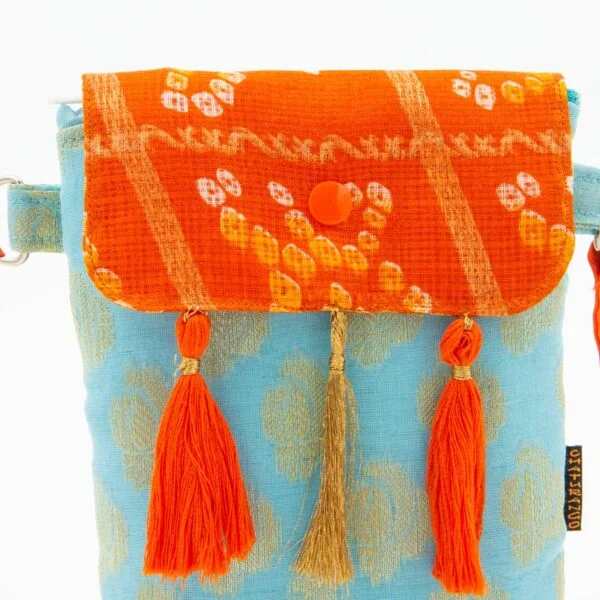 Orange Blue Sling Bag 5 1 https://chaturango.com/brocade-sling-bag-for-women-blue/